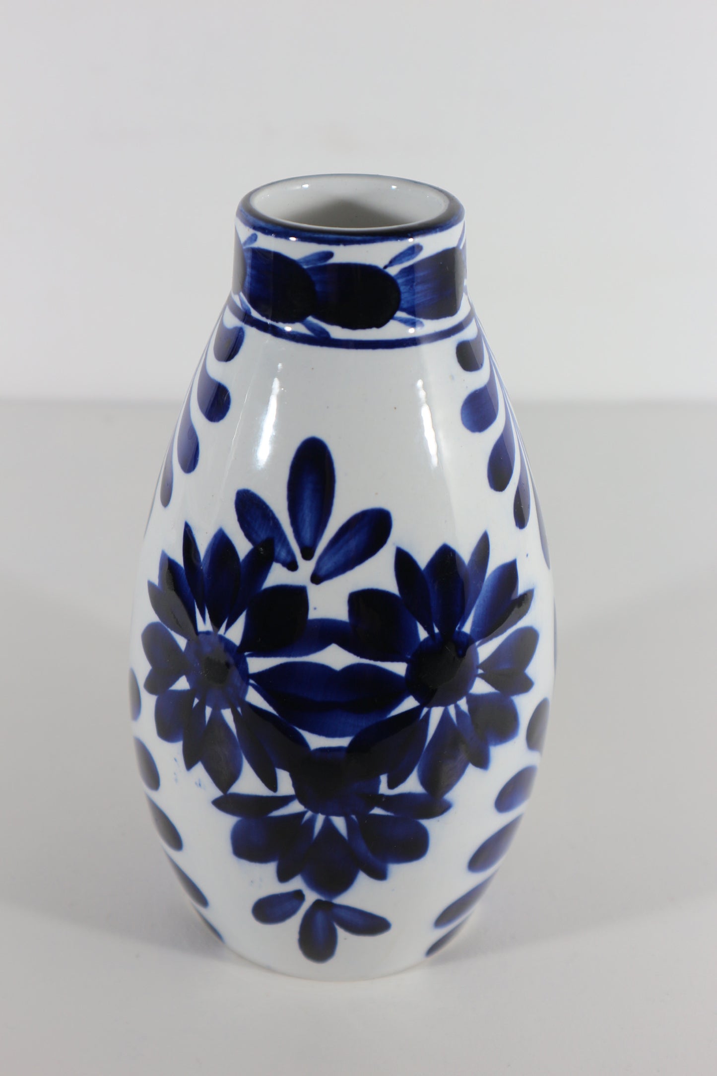 Vaasje blauw/wit