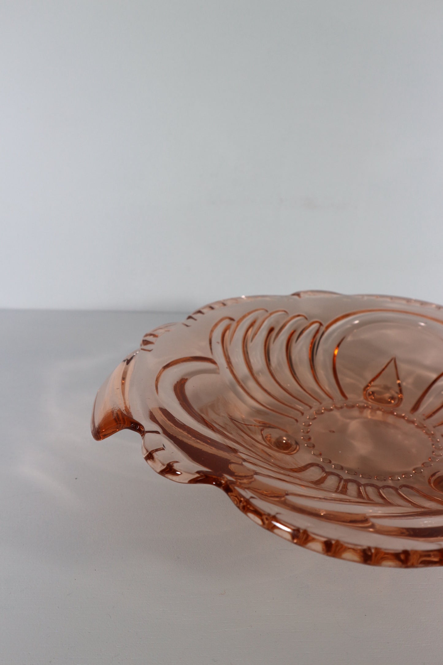 Schaal roze persglas