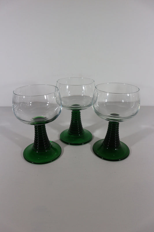 Wijnglazen roemer groen