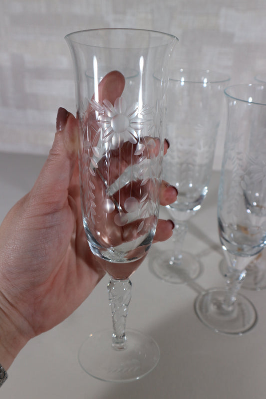 Champagneglazen gegraveerd