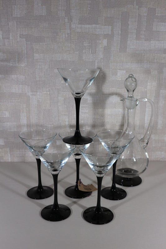 Cocktail glazen zwarte voet