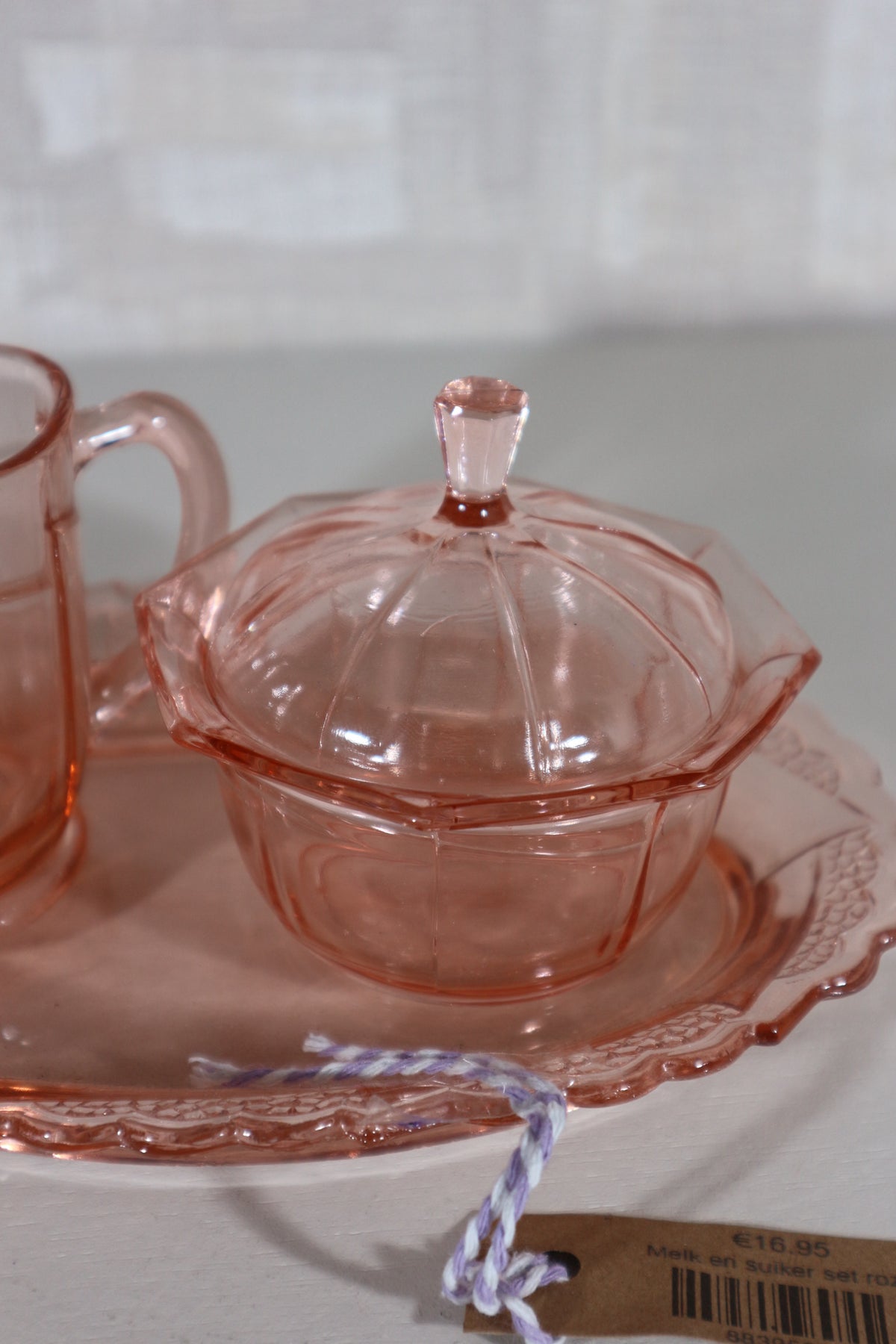 Melk en suiker set roze