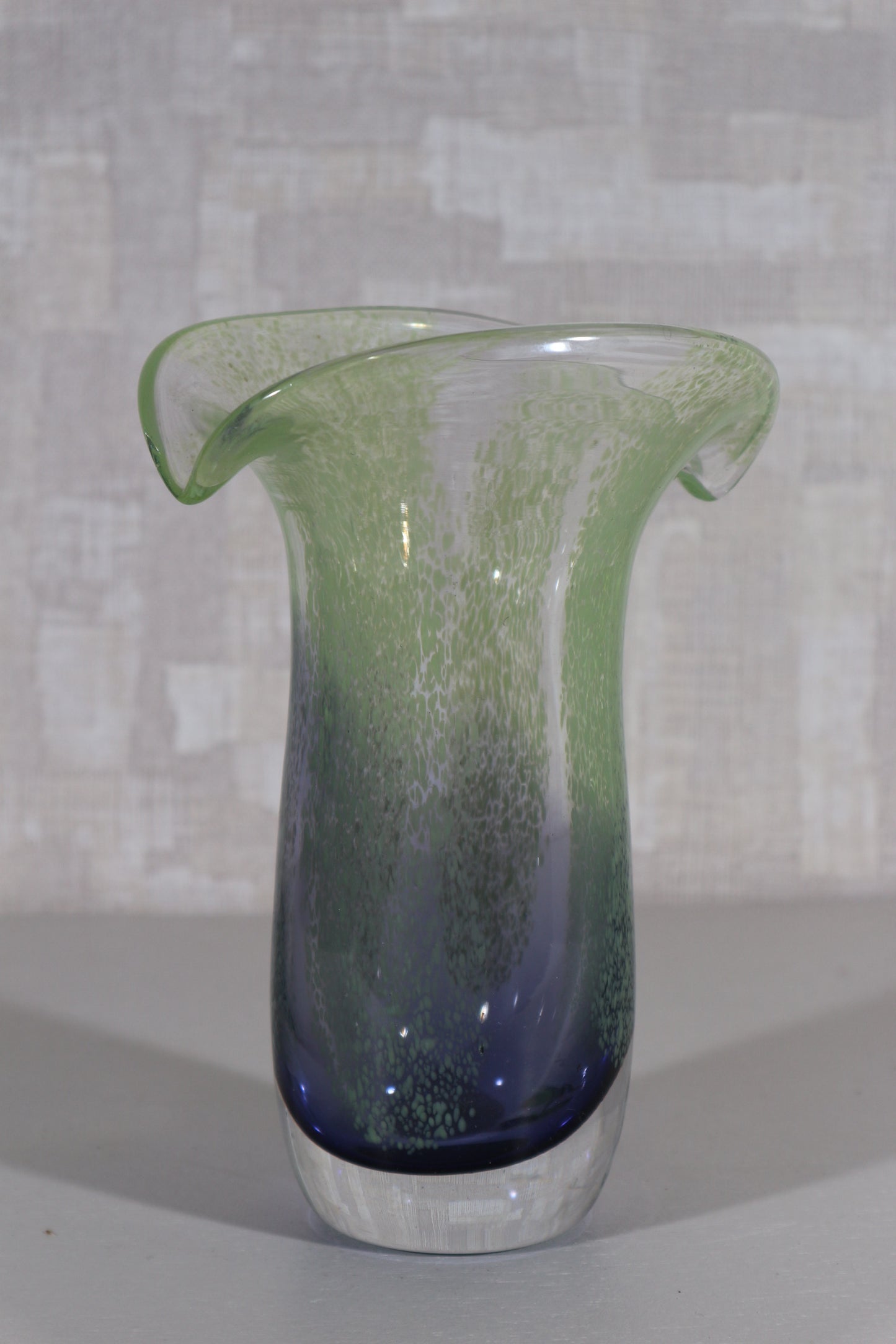 Vaas glas groen/blauw