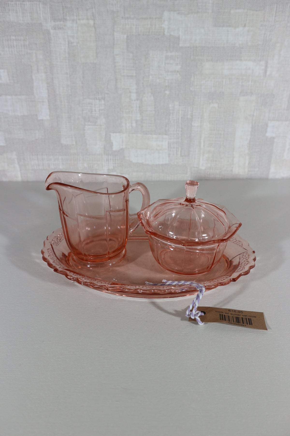 Melk en suiker set roze