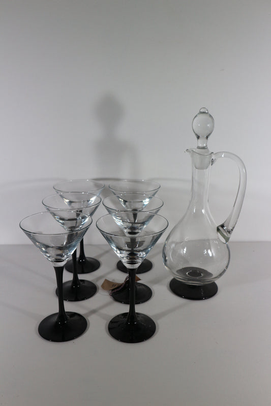 Cocktail glazen zwarte voet